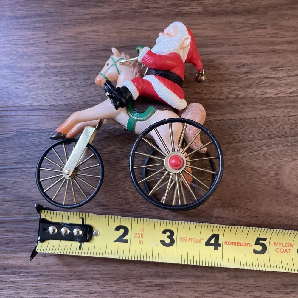 Hallmark Christmas Ornament The Wonderful Santacycle Santa Horse Tricycle 1988